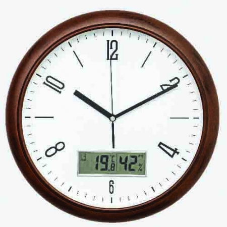 무소음 원목 온습도 벽시계 320 #2
