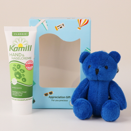 카밀 클래식 미니 핸드크림 토이웍스 키링 곰 인형 2종 세트 #2