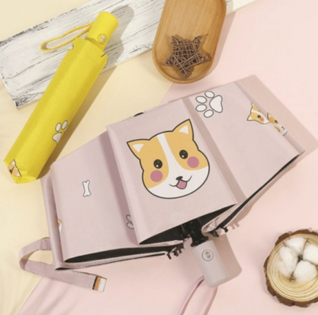 포유렐라 멍멍이 암막 자동 접이식 3단 우산 #3