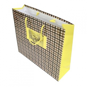 자동차 체크무늬 코팅지 쇼핑백 3호 (33x28.5x10cm) 종이쇼핑백, 종이가방, 종이봉투