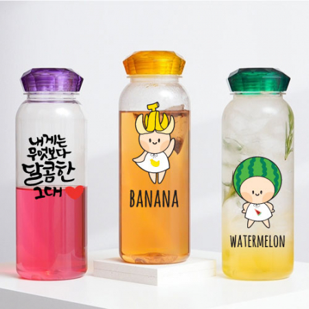 오보틀 1리터 대용량 크리스탈 트라이탄보틀 1000ml /풀칼라 가능 #2