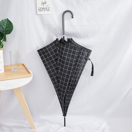 튼튼한 체크무늬 자동 장우산 고급 대형 큰우산 #4