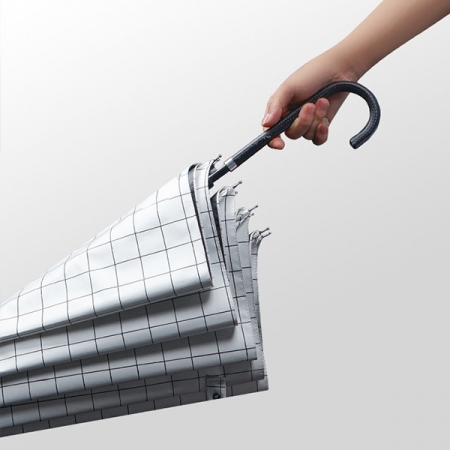 튼튼한 체크무늬 자동 장우산 고급 대형 큰우산 #5