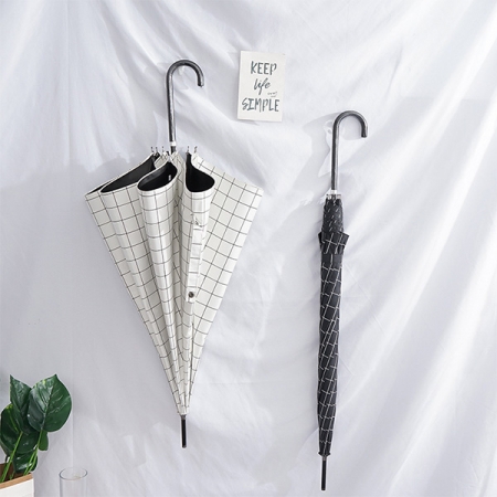 튼튼한 체크무늬 자동 장우산 고급 대형 큰우산 #3