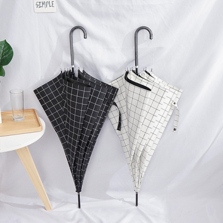 튼튼한 체크무늬 자동 장우산 고급 대형 큰우산 #2