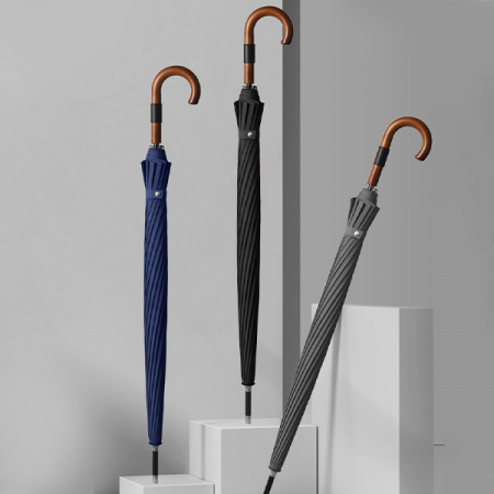 포유렐라 튼튼한 16k 원목 곡선형 장우산 골프우산 자동 대형 우산 #2