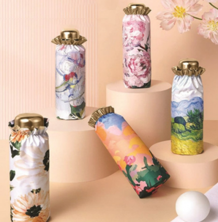 플라워 고급 초경량 양우산 초소형 5단 우양산, 미니 양산 #2