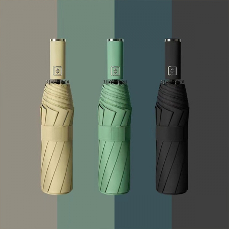 포유렐라 튼튼한 10k 암막 경량 접이식 3단 자동 우산 #4