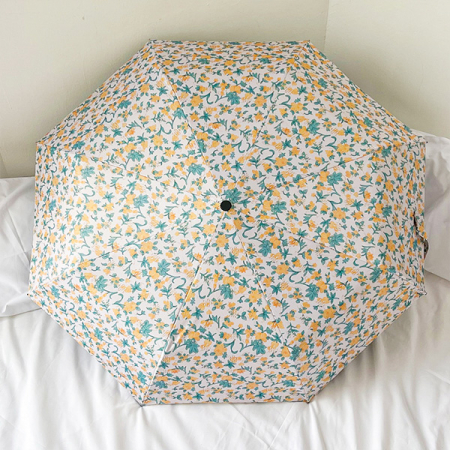 옐로우 플라워 3단 자외산차단 양산 미니 초경량 암막 우양산 양우산 우산 #4