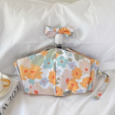 오렌지 플라워 3단 자동 양산 초경량 암막 미니 우양산 양우산 우산