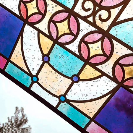 홀로그램 피카소 우산 오로라 투명 비닐 장우산, 튼튼한 비닐 장우산 #5