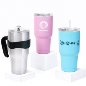 판촉머그 304스텐 이중텀블러 900ml(핸들옵션)