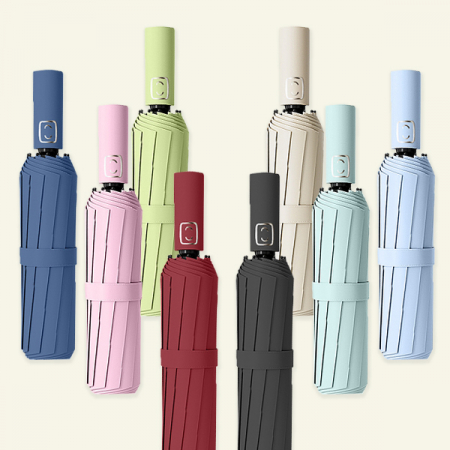 포유렐라 튼튼한 20K 파스텔 3단 암막 접이식 휴대용 자동우산 #3