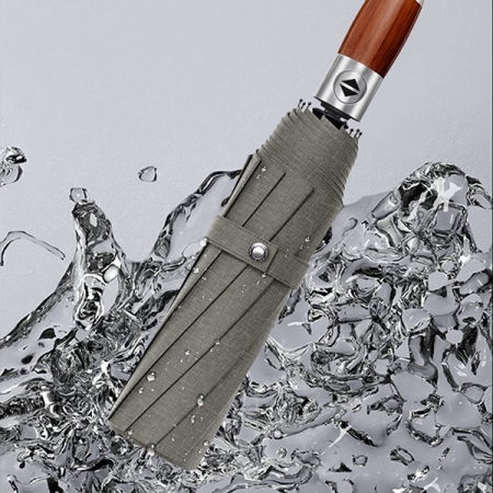 포유렐라 튼튼한 20K 라이트 우드 3단 암막 접이식 휴대용 자동우산 #5