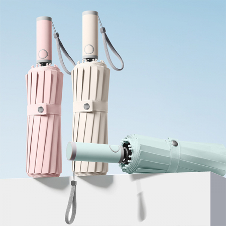 포유렐라 튼튼한 112살대 우드 3단 암막 접이식 휴대용 자동우산 #3