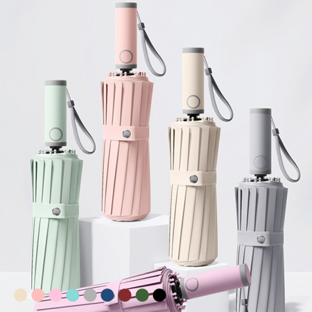 포유렐라 튼튼한 112살대 우드 3단 암막 접이식 휴대용 자동우산 #2