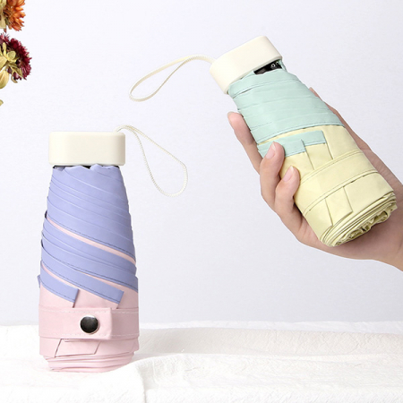 포유렐라 초경량 UV차단 소형 듀오톤 6단 미니 암막 양산 양우산 우양산 #4