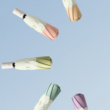 포유렐라 튼튼한 UV차단 투톤 3단 암막 접이식 휴대용 자동우산 #3