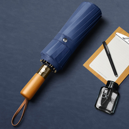 포유렐라 튼튼한 20k 우드 3단 암막 접이식 휴대용 자동우산 #4