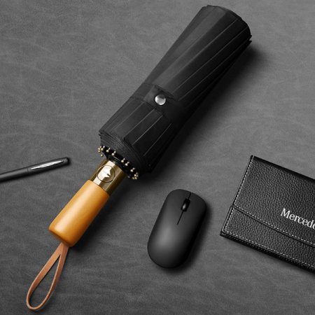 포유렐라 튼튼한 20k 우드 3단 암막 접이식 휴대용 자동우산 #2