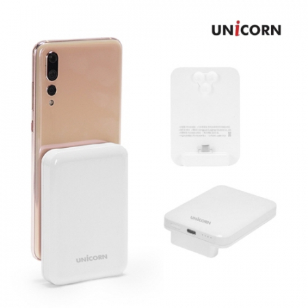 유니콘 5000mAh 일체형 도킹형 흡착식 갤럭시용 아이폰용 미니 보조배터리 PB-VC5000 #2