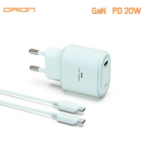 드리온 가정용 GAN PD20W 1구 고속 충전기 케이블포함