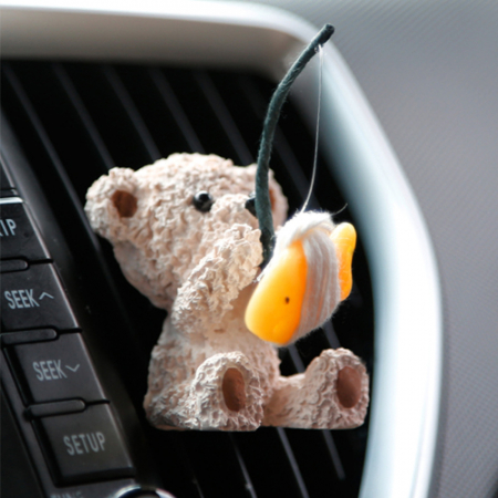 액막이 북어 행운을 낚는 곰돌이 차량용 방향제 #3