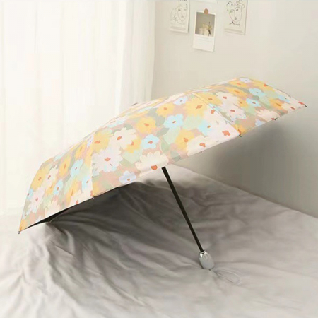 포유렐라 튼튼한 플라워 UV차단 3단 암막 접이식 휴대용 자동우산 #4