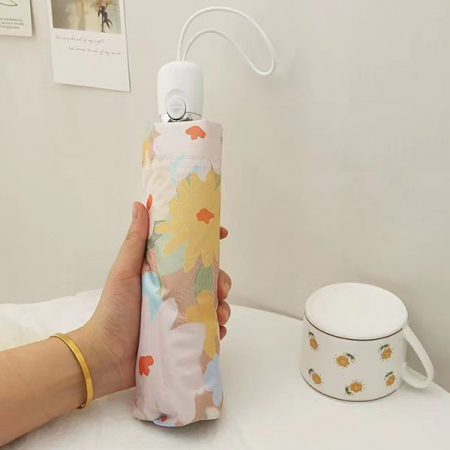 포유렐라 튼튼한 플라워 UV차단 3단 암막 접이식 휴대용 자동우산 #5