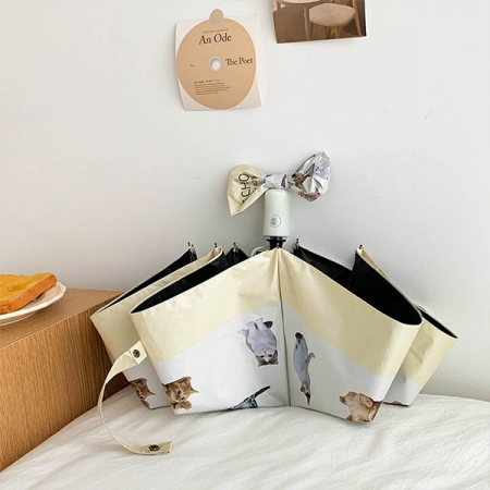 포유렐라 튼튼한 CAT UV차단 3단 암막 접이식 휴대용 자동우산 #4