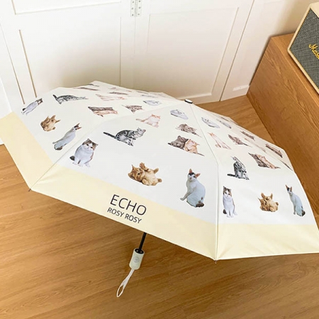 포유렐라 튼튼한 CAT UV차단 3단 암막 접이식 휴대용 자동우산 #3