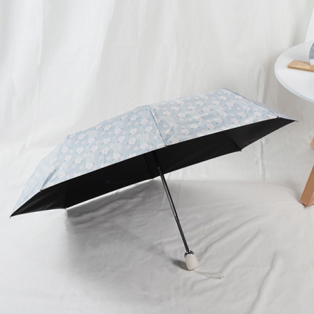 포유렐라 튼튼한 스카이벚꽃 UV차단 3단 암막 접이식 휴대용 자동우산 #4