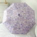 작은이미지: 포유렐라 튼튼한 퍼플벚꽃 UV차단 3단 암막 접이식 휴대용 자동우산 #3