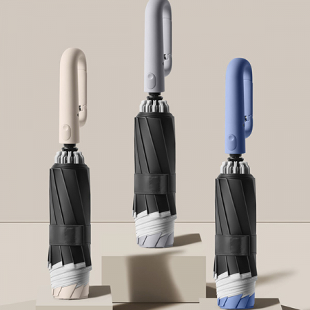 포유렐라 튼튼한 거꾸로 휴대용 3단 암막 접이식 휴대용 자동우산 #2