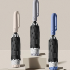 포유렐라 튼튼한 거꾸로 휴대용 3단 암막 접이식 휴대용 자동우산