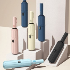 포유렐라 96살대 튼튼한 휴대용 3단 암막 접이식 휴대용 자동우산