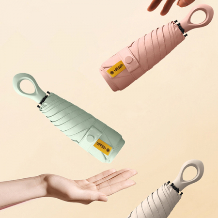 포유렐라 초경량 5단 링 V차단 소형 미니 암막 양산 양우산 우양산 #4