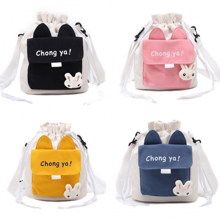 B038 큐티레빗 버킷 크로스백 캐주얼가방 인쇄 주문제작 #3