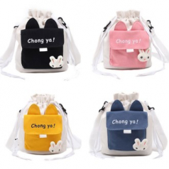 B038 큐티레빗 버킷 크로스백 캐주얼가방 인쇄 주문제작