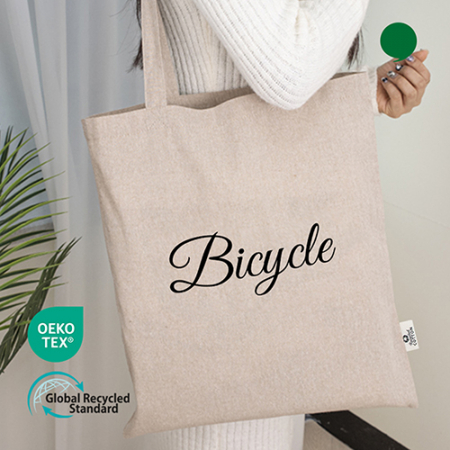 오코텍스 리사이클 베이지 컬러 라이트 에코백 38cmX42cm #2