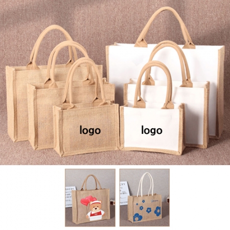 린넨 캐버스백 에코백 가방 황마 사각 가방 22*16*10 #2