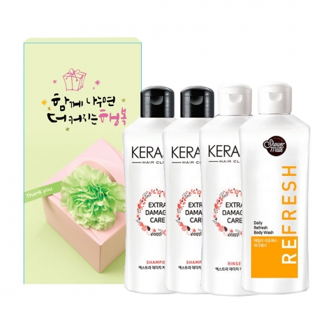 애경 휴대용 케라시스 샴푸 + 케라시스 린스 + 샤워메이트 망고 바디워시 세트 #2