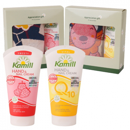카밀 75ml 핸드크림 앤 순면 핸드타월 세트 #2