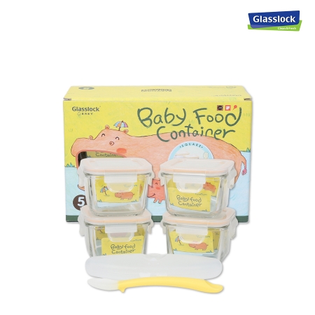 글라스락 정사각형 이유식기 5조 세트 // 안전한 국내생산 #3