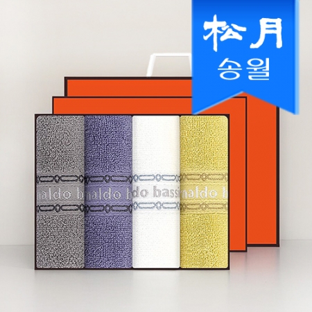 [송월타올] AB 체인 140g 4매 선물세트(쇼핑백) 세면타올 기념수건 답례품 #2