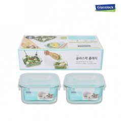 글라스락 정사각 2조 밀폐용기 세트 // 안전한 국내생산