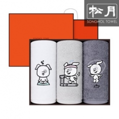 [송월타올] 헬스하는 강아지 30수 타올 150g 3p 세트