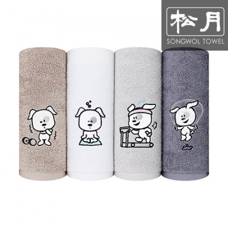 [송월타올] 헬스하는 강아지 30수 타올 150g 1p #2