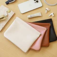 모모카멜 GP01M PU 자동닫힘 파우치 중형