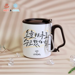 카라비너 진공보온 이중 스텐 머그컵